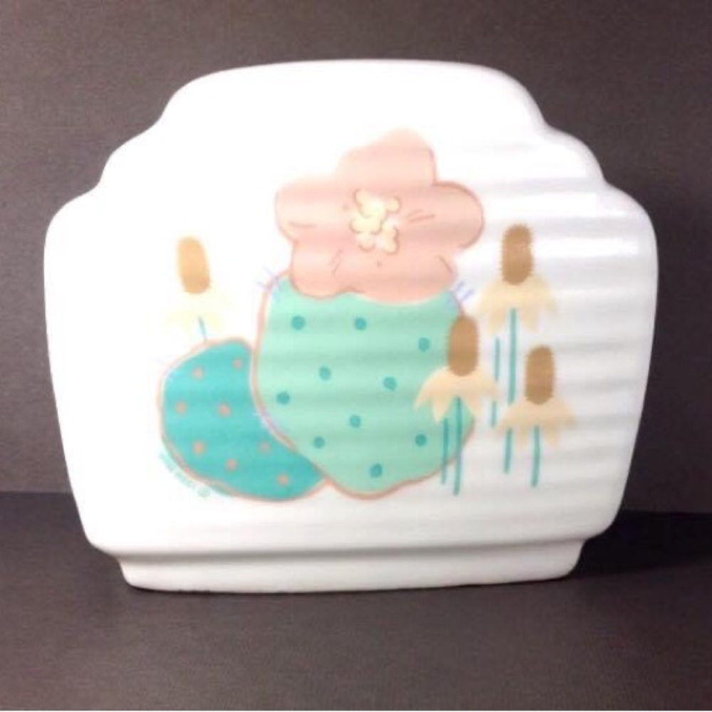 1458~Vintage CA 1989 TREASURE CRAFT Hallmark Napkin Holder Pastel Camarillo - Picture 7 of 7
